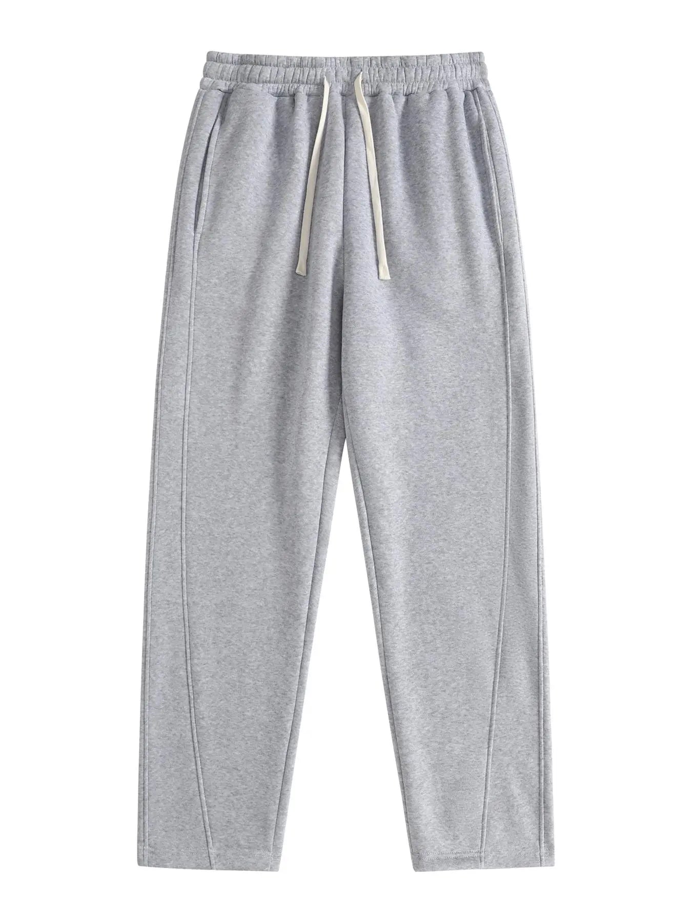 Men'S Drawstring Waist Sweatpants, Athleisure Style Regular Fit Pants with Pockets for Fall & Winter, Casual Men'S Trousers, Sports Bottoms, Casual Sporty Trousers